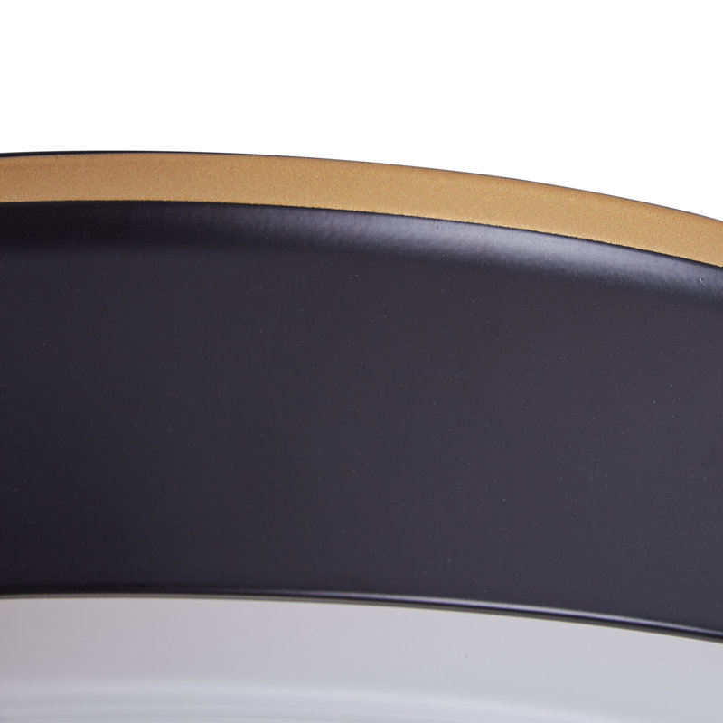 Mercer41 Daquavius Modern Flush Mount Ceiling Light Black and Gold